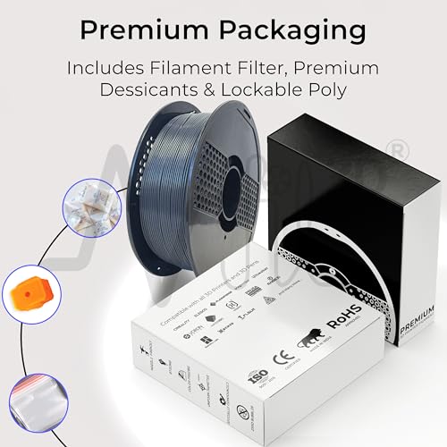 Image of NFIL3D Premium HS PLA+ Midnight Grey - 3D Printing Filament | Compatible with All 3D Printers | 1.75mm | 1Kg Nett Weight