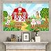 Blulu Trunk or Treat Car Decorations Farm Barn Animals Backdrop Banner for Truck Birthday Animals Theme Party Decorations Supplies Kids Animal Scenic Background Banner Baby Shower, 72.8 x 43.3 Inch
