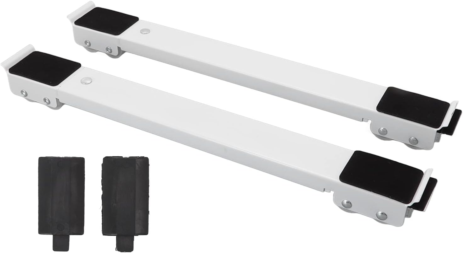 Furniture Appliance Roller Steel, Appliance Rollers Heavy Duty, Washin Machine Wheels Base for Ensu Stable and Worry s Movement(White)