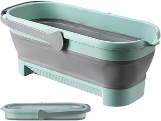 Collapsible Rectangular Bucket, Foldable Mop Bucket, Portable Silicon Mop Bucket, Multi-Purpose Rectangular Basket for Cleaning Mop