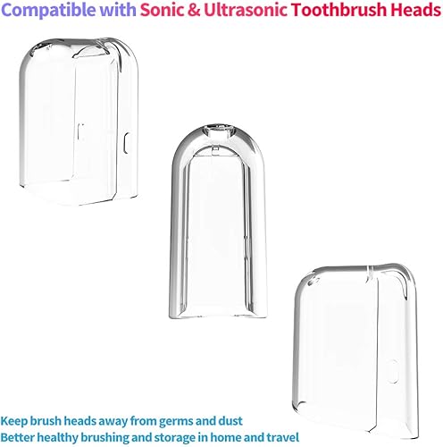 Miniatura 2 de Funda de viaje para cepillos de dientes compatible con cepillo de dientes eléctrico Philips Sonicare y 6 fundas reutilizables para cabezales de