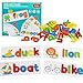 Felly Juguetes Montessori, Alfabeto Rompecabezas de Madera, Puzzles Educativos para Bebé Juegos niños niña 4 5 6 7 años(28 Tarjetas y 52 Letras del Alfabeto)