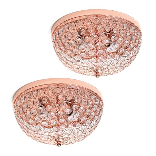 Amazon.com: 212 Main Crystal Glam 2 Light Ceiling Flush Mount 2 