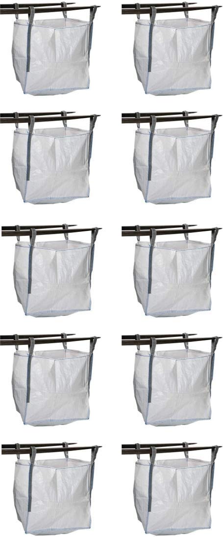Pack of 10 Big Bag Approx. 100 x 90 x 90 cm (H x W x D) – 1000 kg Load – Bags, BIGBAG, Fibc, FIBCS, Bigbags, SF 5