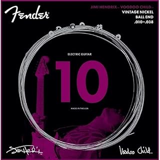 Fender 073-0250-609 Jimi Hendrix Voodoo Child NPS Ball End Strings 010-038 - Les Beatles, Paul McCartney, John Lennon, RIngo Starr, George Harrison