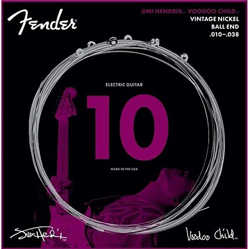 Fender 073-0250-609 Jimi Hendrix Voodoo Child NPS Ball End Strings 010-038 - Les Beatles, Paul McCartney, John Lennon, RIngo Starr, George Harrison Fender 073-0250-609 Jimi Hendrix Voodoo Child NPS Ball End Strings 010-038