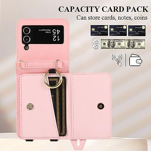 Coque Samsung Z Flip 3 Rose Crossbody - Style Mains Libres