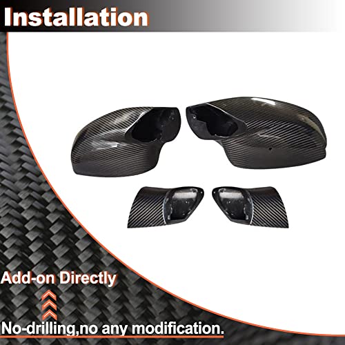 Mcarcar Kit Dry Carbon Fiber Mirror Covers For Ferrari 458 Italia 2011-2016 Add On Style Car Rearview Mirror Caps Factory Outlet #TOP5