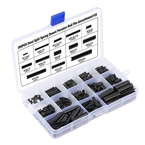 WiMas 390Pcs Goupille de Ressort Fendue Assortiment M1.5 M2 M2.5 M3 M4 M5 M6
