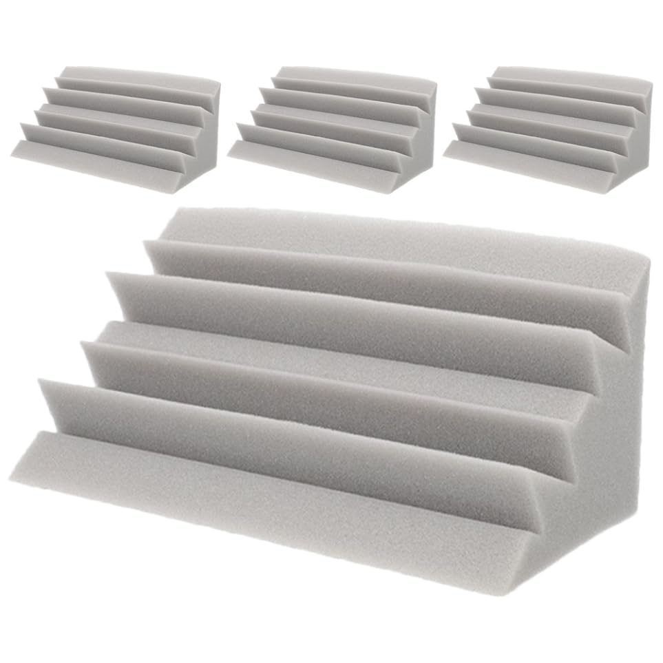 SUPVOX 4 piezas paneles de absorción de sonido anti-ruido para paredes, trampa de graves, paneles absorbentes duraderos para esquinas, para KTV, teatros, estudios, oficinas en casa, fácil instalación, alto rendimiento miniatura 1