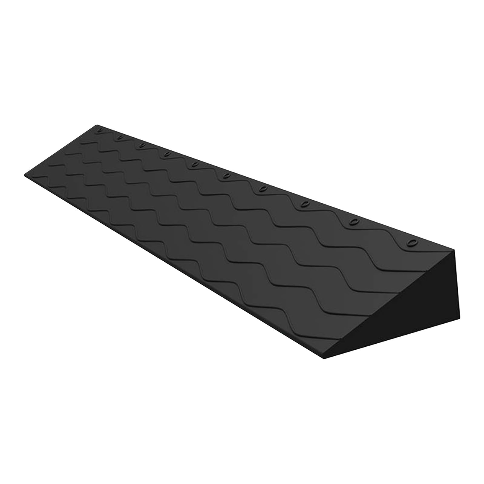 Rampa de plástico antideslizante para sillas de ruedas, scooters y robots – 6 cm de altura (2.4 pulgadas) – Puerta de fácil acceso – Solución de umbral resistente (negro)