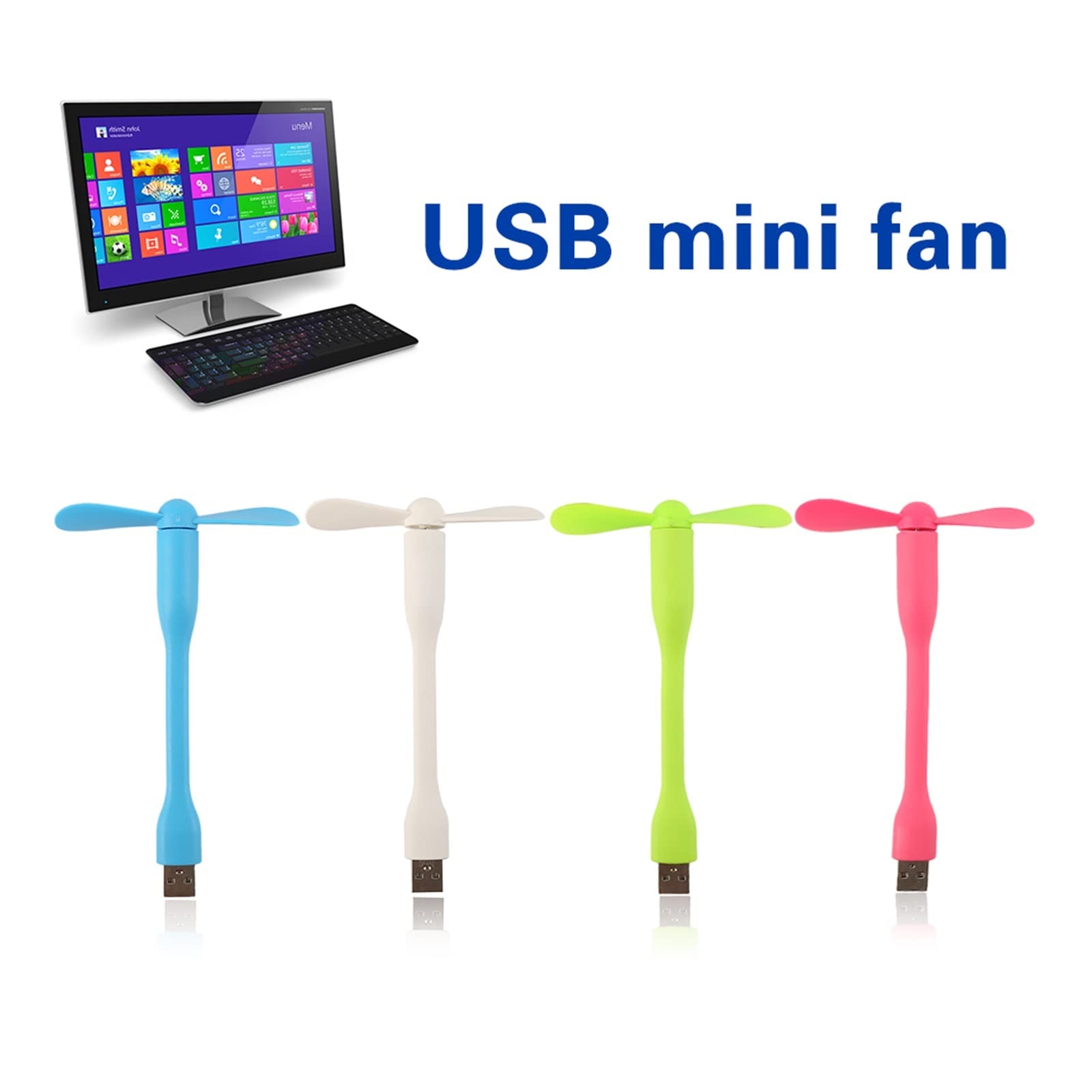 ZHSHYS Przenośny wentylator chłodzący USB, mini elastyczna chłodnica do laptopa i smartfona, gadżet elektroniczny 3 w 1, idealny do podróży i użytku domowego