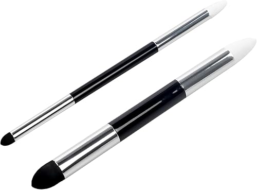 Juego de 2 bolígrafos de esponja de mezcla de bocetos, doble cabeza, lápiz de borrar, detalles de sombra, mezcladora, pincel de corrección de dibujo