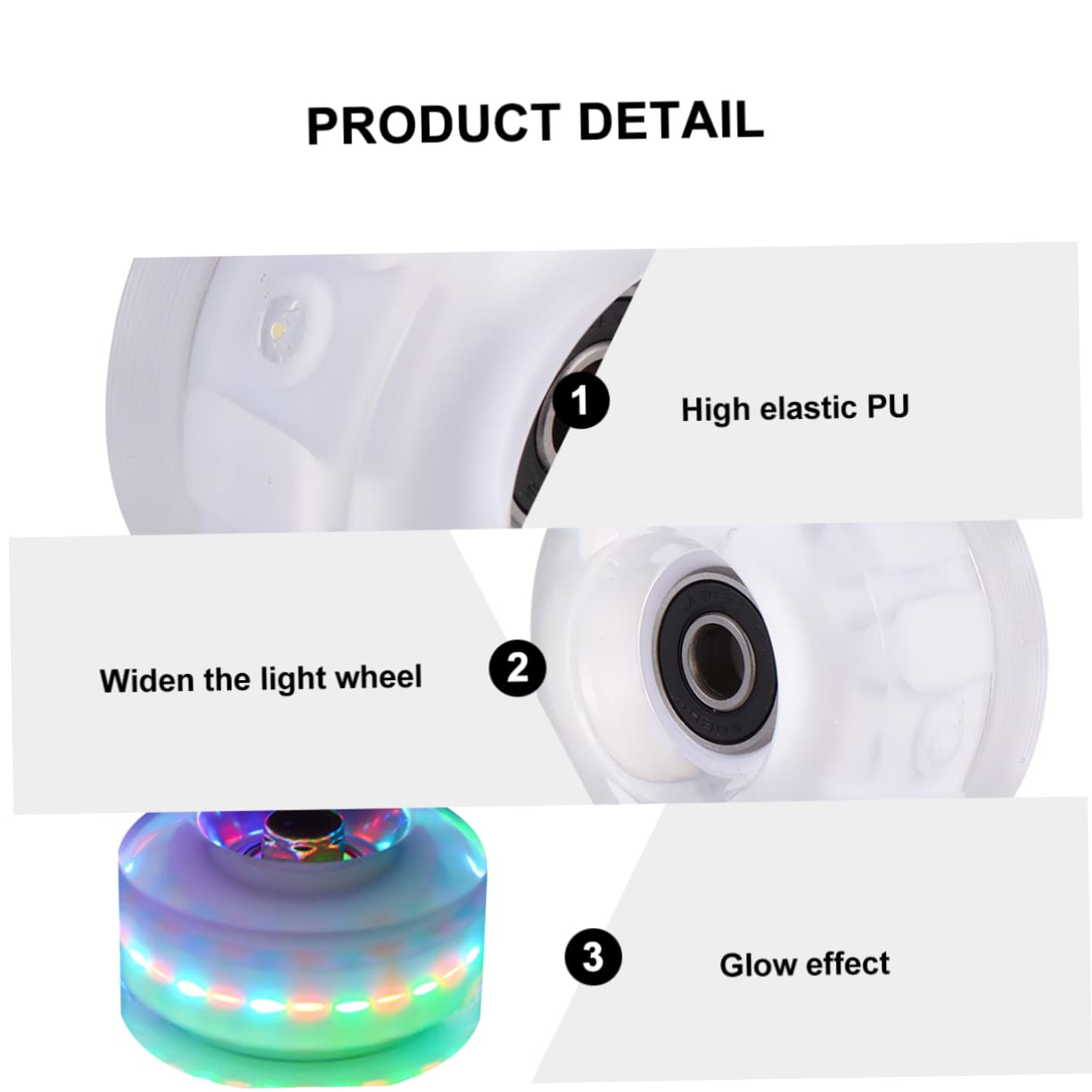 WOONEKY Roller Skate Accessories 2pcs Ice Skates Wheel Replacement with Wheel Supply Tool for Boys and Girls Adults