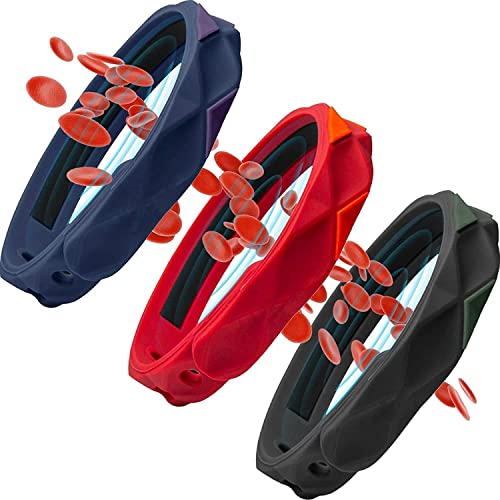 Redup Bracelet à ions négatifs infrarouge lointain - Réglable - Bracelet de sport antistatique pour hommes et femmes - Bracelet de drainage lymphatique - Bracelet magnétique Lymphatique - Lot de 3