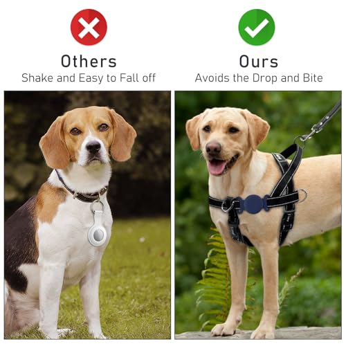 Image of Tobfit Case for Dog Cat Collar, Waterproof Apple Air Tag Protective Holder GPS Tracking Finder for Pet, Silicone Case for Dog Collar Cat Loop Holder Pet Accessories,1 Pack