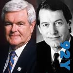 Cover of Newt Gingrich with Charlie Rose at the 92nd Street Y