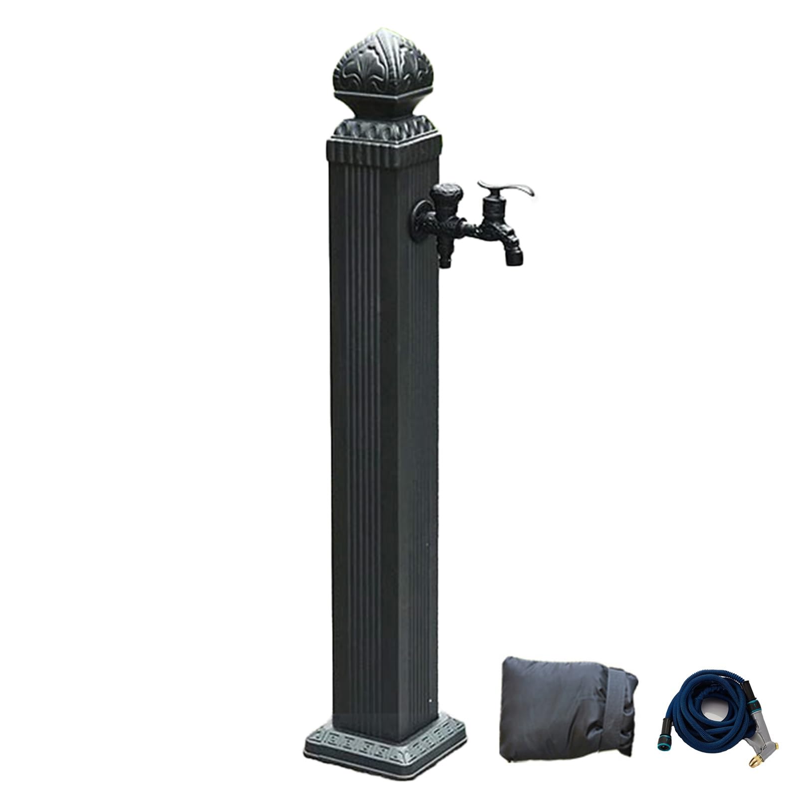 XBTGS Colonna d'acqua da giardino antigelo, autoportante, 83,8 cm, per irrigazione e lavaggio, rubinetto esterno durevole, soluzione per irrigazione da giardino resistente alle intemperie, 85 C, 85 cm