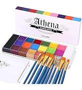 Ucanbe Athena Body Paint Children's Make-Up Set Girls Body Paint Makeup Palette with 10 Brushes