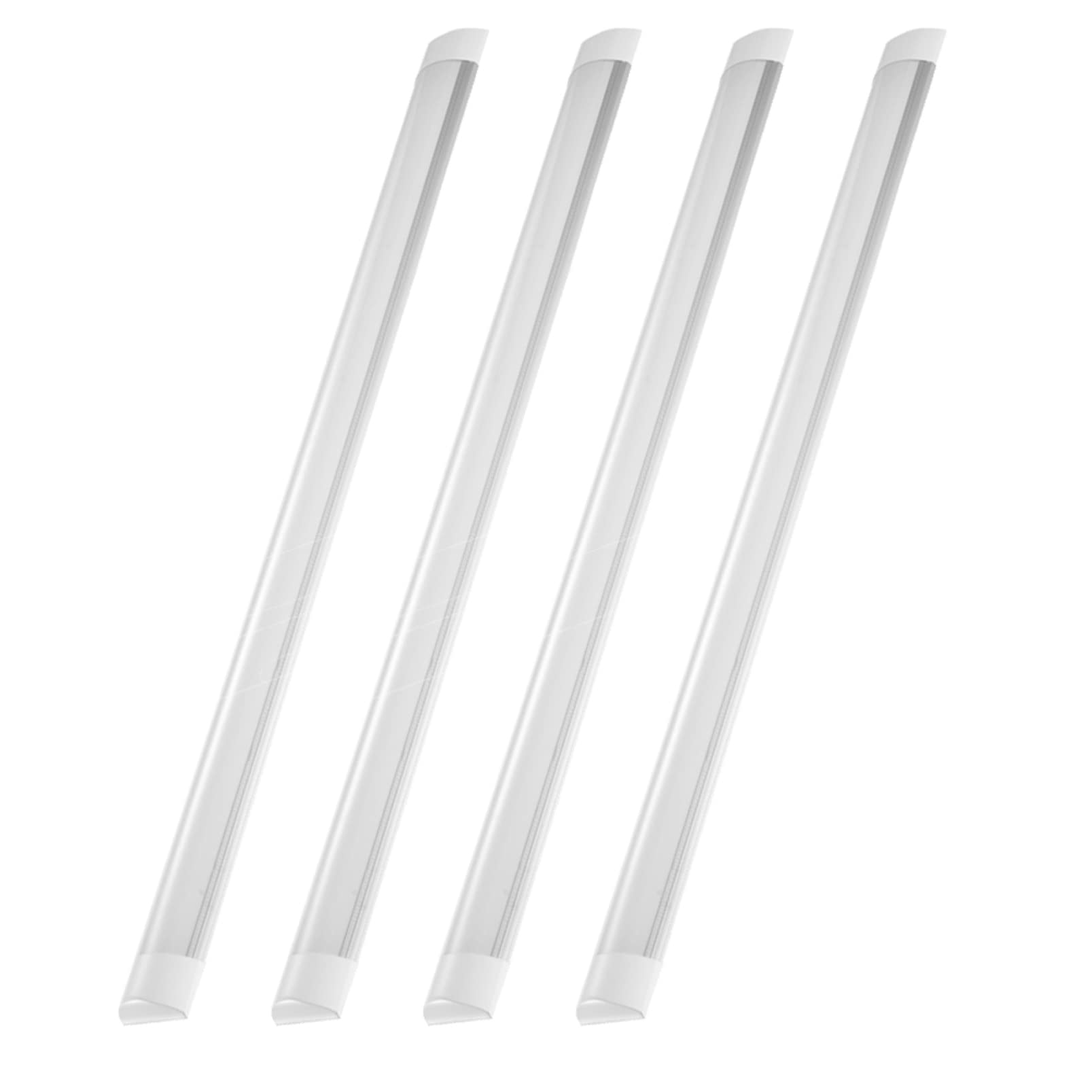 Merryhe 4 Pack 30W Led Integrated Tube Lamp 90Cm/3Ft Fluorescent Light, 3600Lm 4000K Daylight Batten Celling Lights, Warehouse Office Ip20 Led Purification Lighting Fixture,