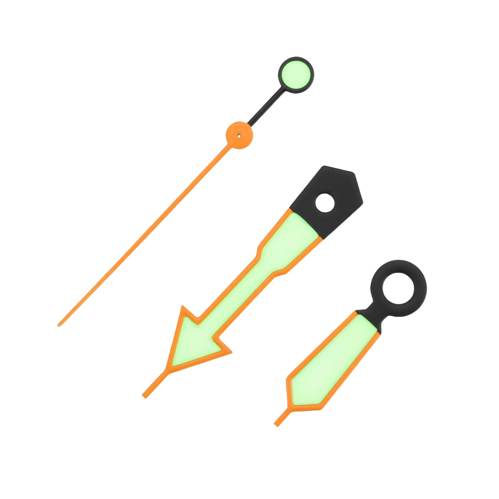 ECSiNG 1 Set of Movement Hands with Green Luminous SKX007/SBDY005 Compatible with Seiko NH35 NH36 NH34 (Orange)