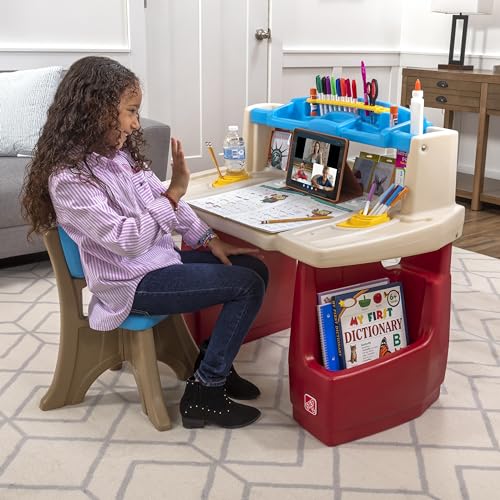 Step2 Deluxe Art Master Desk, Kids Activity Table & Chair, Arts & Crafts Desk, Made of Durable Plastic, For Toddlers 3+ Years Old - image 7