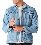 Jean Jacket For Men - Classic Trucker Style Slim Fit Casual Outerwear Button Down Cowboy Cut - Me...