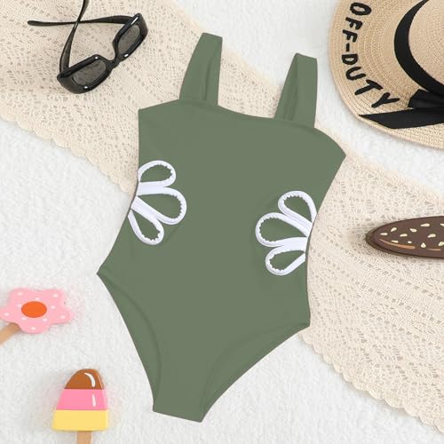 Toddler Girls' One-Piece Swimwear Cut Out Solid Color Bathing Suits Summer Comfy Classic Bikini Sets2