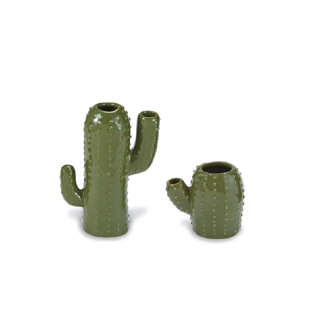 Petit vase cactus en céramique blanche pour petite plante grasse