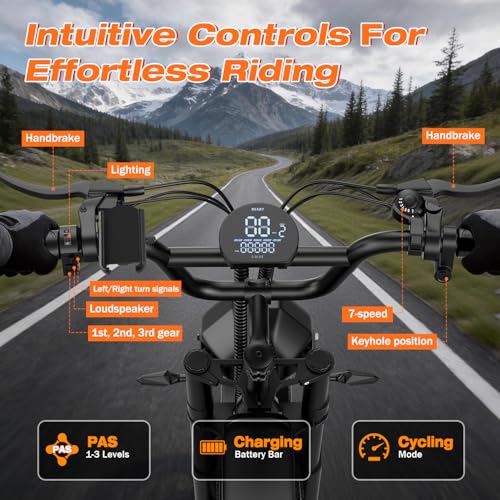 ASKGO Electric Bike for Adults, 2500W Peak, 100 Miles &