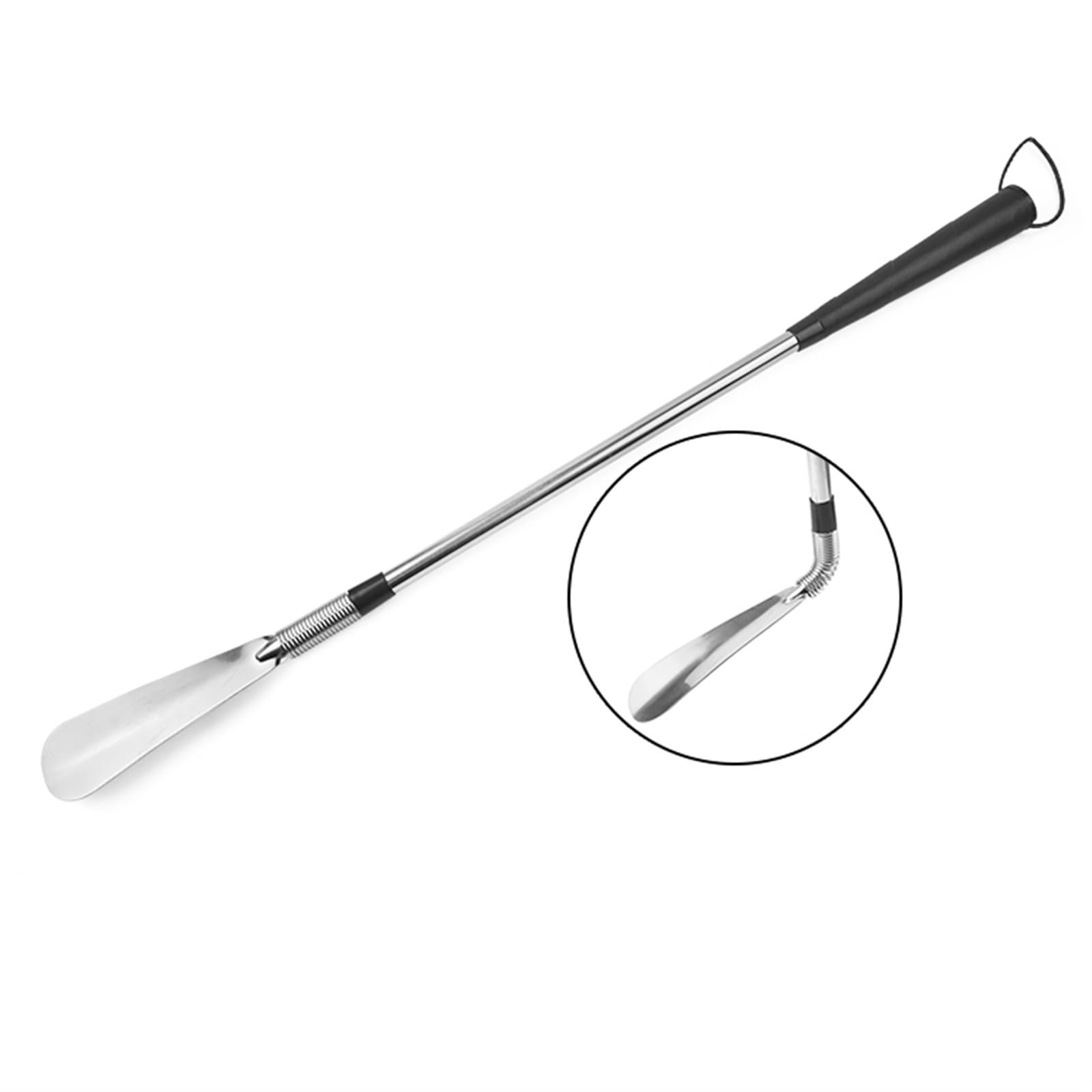 Calzador de Acero Inoxidable con Mango Largo, Duradero y Resistente, cucharas auxiliares for Zapatos Perezosos, fácil de Usar, for Hombres, Mujeres, niños, Viajes
