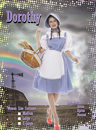 Eraspooky Dorothy Costume Adult Women Peasant Halloween Costume, Large #TOP5