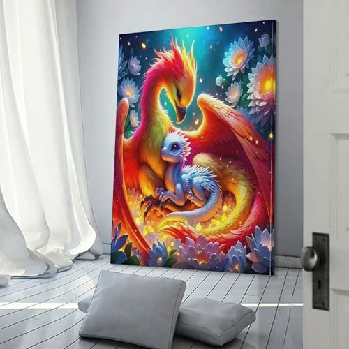 Tableau impression sur toile 50x75cm phoenix décoration murale