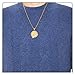 Fusamk Fashion Plated 18K Gold Allah Pendant Round Necklace,22