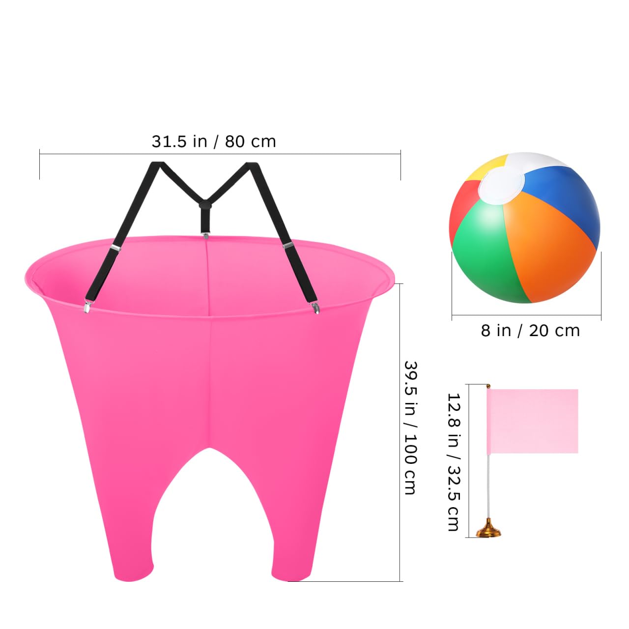 Didiseaon Juego de 4 piezas Granny Pants para patio con 24 bolas, 4 bombas