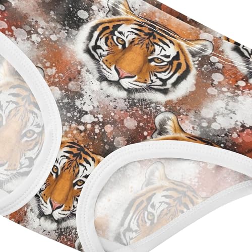 Cotton Toddler Girls Underwear Watercolor Tigers Winter Snow Little Girl Panties Print Briefs Girls Undies 2t4