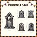 5 Pack Tombstone Halloween Decorations Plastic Yard Signs with Stakes,Graves Halloween Decorations Outdoor, Scary Gravestone Decorations with Glow in Dark Eyes for Outdoor Yard Lawn Garden Waterproof