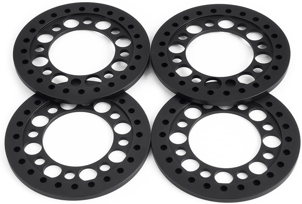 RCLIONS 4pcs Aluminum Metal 2.9" Beadlock Wheel Rim Replacement Ring for RC Crawler Car SCX6 2.9inch Beadlock Wheels (Black)