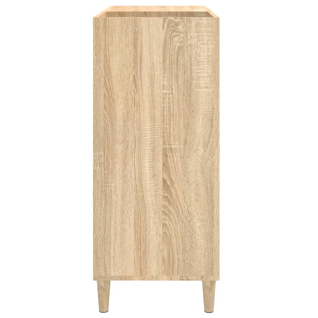 Mobile porta dischi in rovere Sonoma – Scaffale CD/Vinile, Libreria in legno, 84,5 x 38 x 89 cm, armadio multifunzione