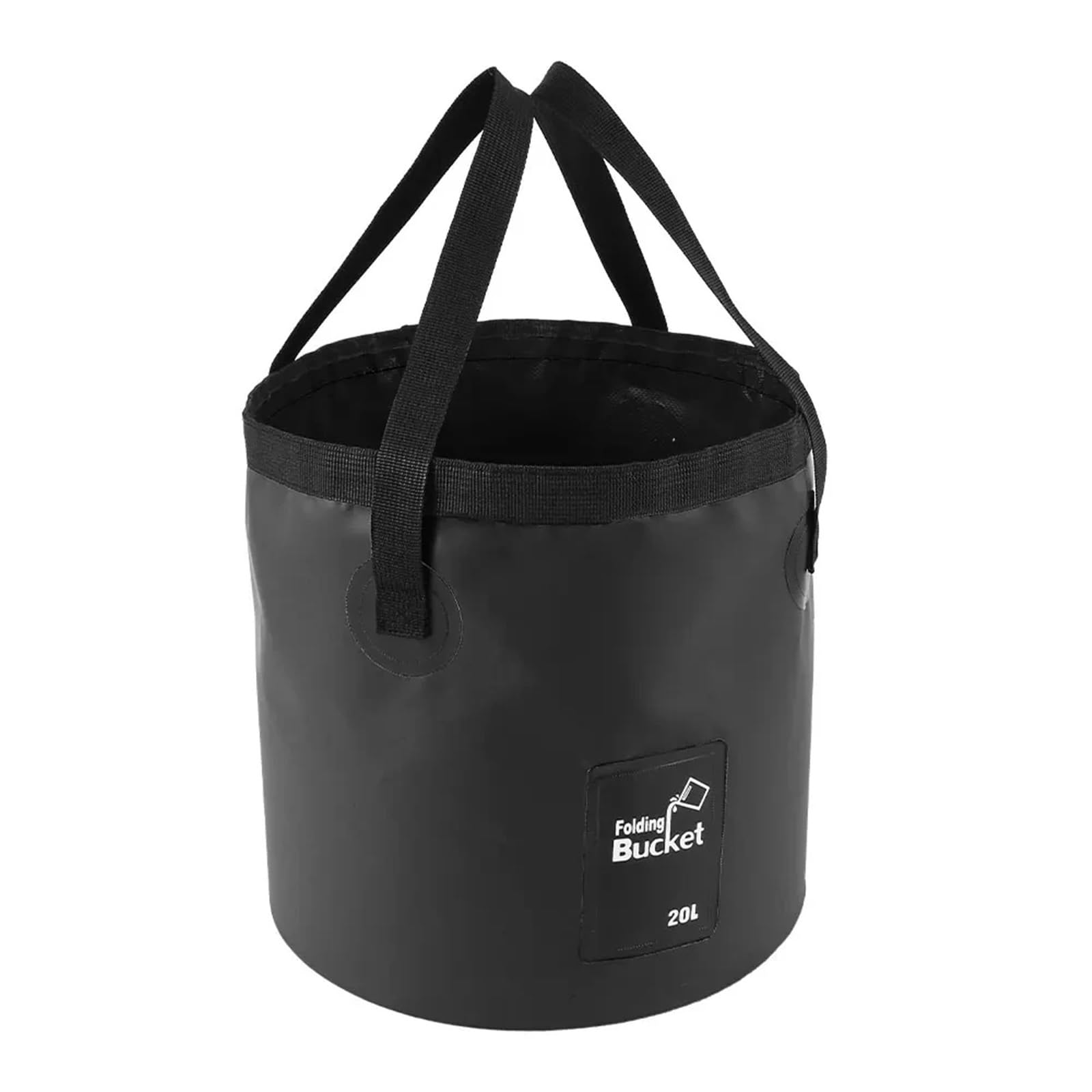 Secchio Pieghevole Secchio pieghevole for acqua impermeabile da 20 litri, contenitore for portatile, secchio for esterni, for il lavaggio dei pesci(Black)