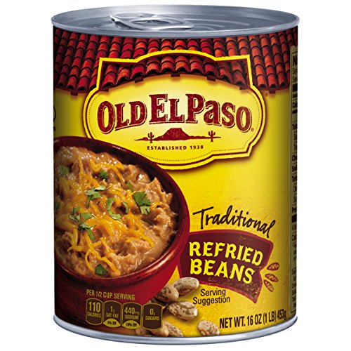 Old el paso refried beans, spicy, fat free 16oz (046000843315)