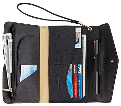Travelambo Rfid Blocking Passport Holder Wallet & Travel Wallet Envelope Various Colors(black)