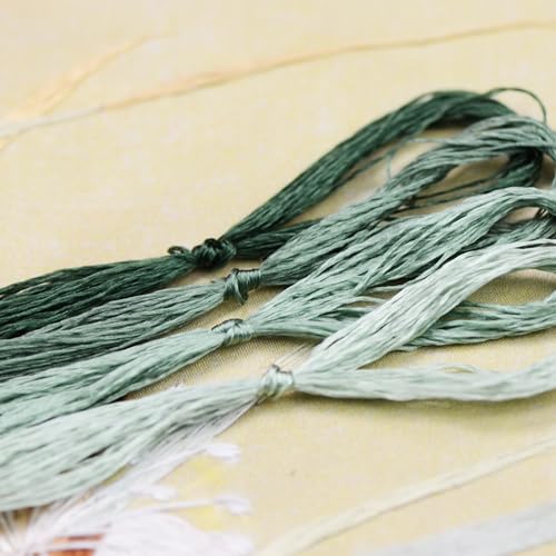 Image of 4 Skeins Mulberry Silk Floss Embroidery Thread Floss-Cross Stitch Threads China Silk Woven Jewelry Threads DIY Sewing Kits (10)