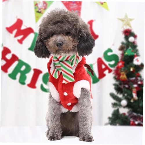 Disfraz Navidad para perros con bufanda, talla M miniatura 5