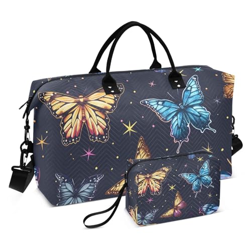 Bolaz Duffle Bag for Travel-Beautiful Butterflies Many Butterflies， Easy Update Large Magnectic Sticker Refrigerator Magnets Decor Wash Machine Magnet Decals23