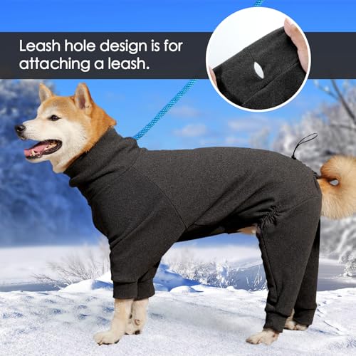 Dotoner Fleece Hundepullover Wintermantel Hundemantel Grosse Hunde Fleecejacke mit Beinen Hundebademantel für Kleine Mittelgroße Haustiere Hundebekleidung,Chihuahua,Beagle,Weicher Hunde Pyjamas