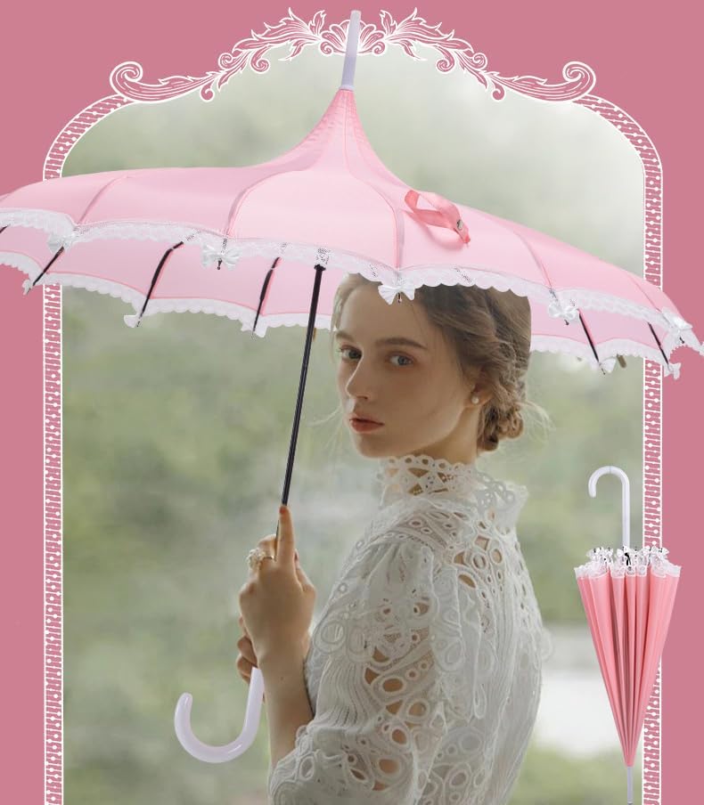 姫系 ロリータ 傘 ピンクベアー