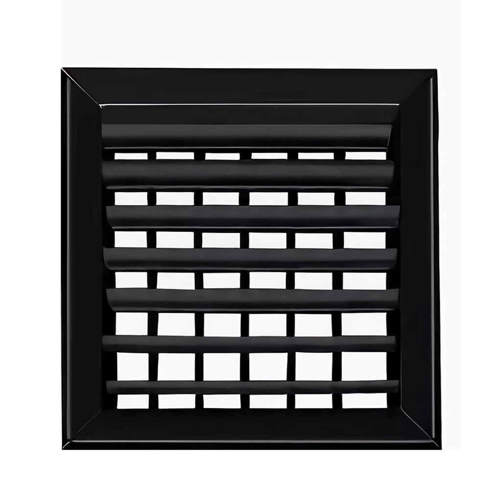 Griglia di ventilazione a parete in plastica ABS | Nero, dimensioni multiple, scenario di utilizzo: armadio, scarpiera, cucina, bagno, frigorifero(200x200mm)