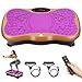 EVOLAND Vibration Plate Exercise Machine, Vibration Fitness Trainer with Bluetooth Speaker 5 Program Modes 2 Resistance Bands, Home Exercise Equipment for Fitness Body Toning-Purple