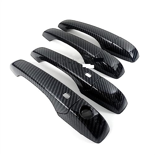 Garniture de poignée de porte chromée en fibre de carbone pour Chrysler 300 2005-2010